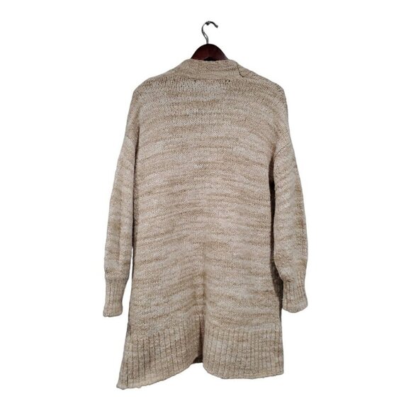 Madewell Wool Space-Dyed Long Oversized Cardigan Sweater Beige Pockets Womans XS - Picture 3 of 16